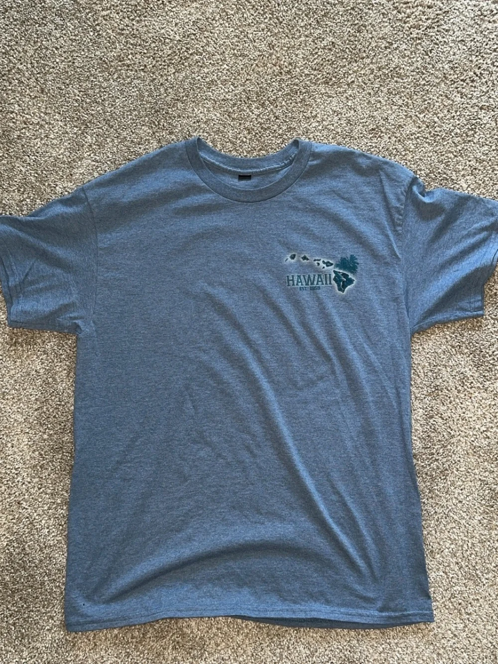 Hawaii Islands Graphic Tee - Blue - Picture 1 of 2
